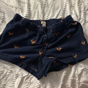 women’s reindeer pj shorts